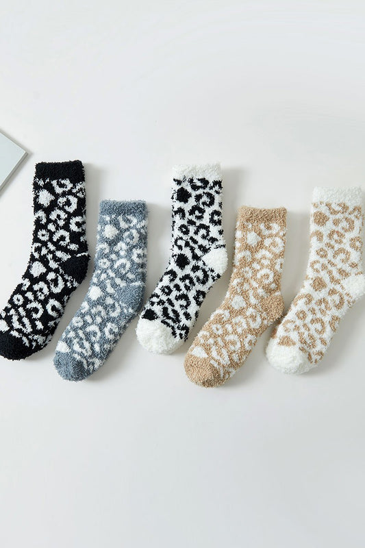 Leopard Fuzzy Socks